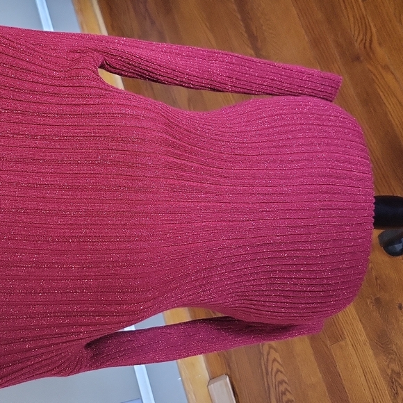 Red Glitter Turtleneck - Picture 3 of 10